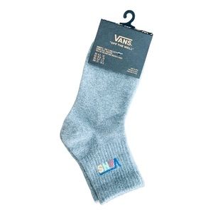 VANS Off The Wall Women’s Girl’s Tall Ankle Socks US 6.5 - 10 Large Gray